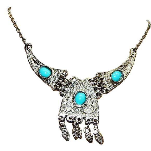 BoHo Decorative Faux Turquoise Choker ~ Jerusalem - Picture 1 of 10